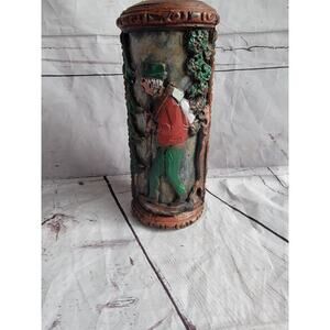 Vintage German 9" Eternal Candle Hand Carved by Gunter Kerzen, Schwatzwald READ